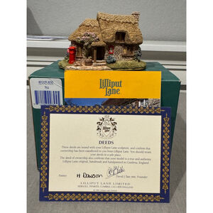 Lilliput Lane Penny's Post Cottage Decor with deed
